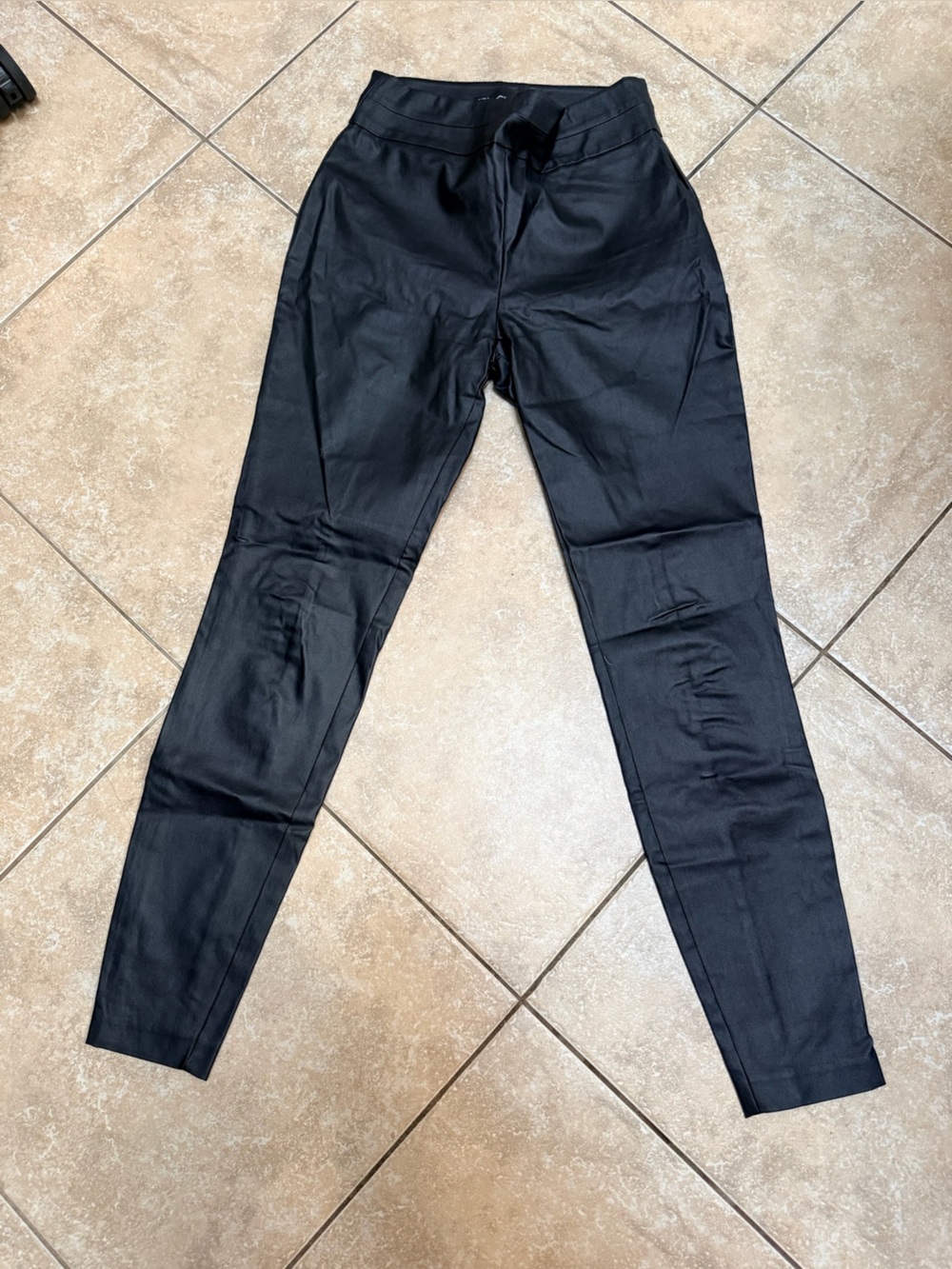 New York & Company Black Faux Leather Skirt